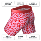 The Cupid Shuffle | Glow in the Dark Valentines Day Ball Hammock® Boxer - Long Leg - Shinesty