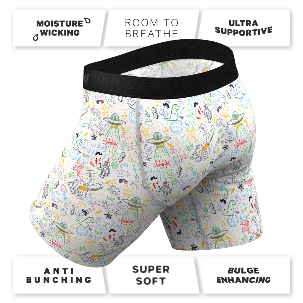 The Daily Detention | Doodle Ball Hammock® Boxer - Long Leg - Shinesty