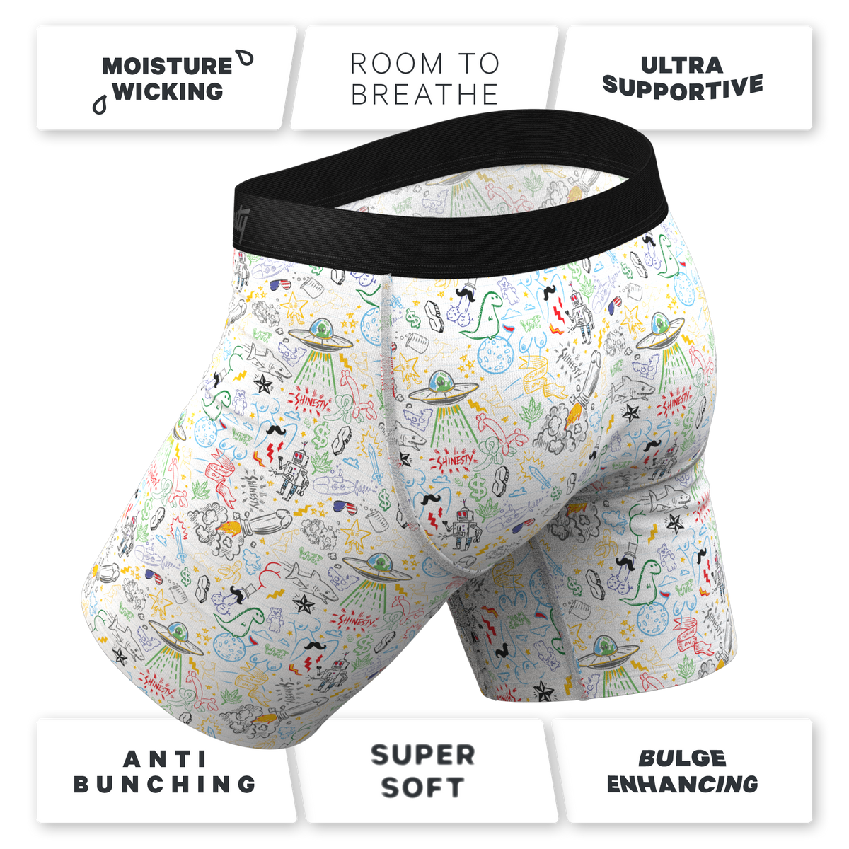 The Daily Detention | Doodle Ball Hammock® Boxer - Long Leg - Shinesty