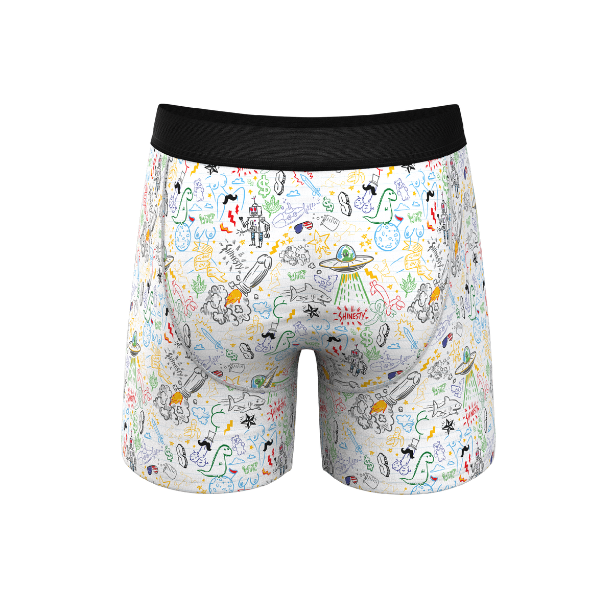 The Daily Detention | Doodle Ball Hammock® Pouch Underwear With Fly - Shinesty