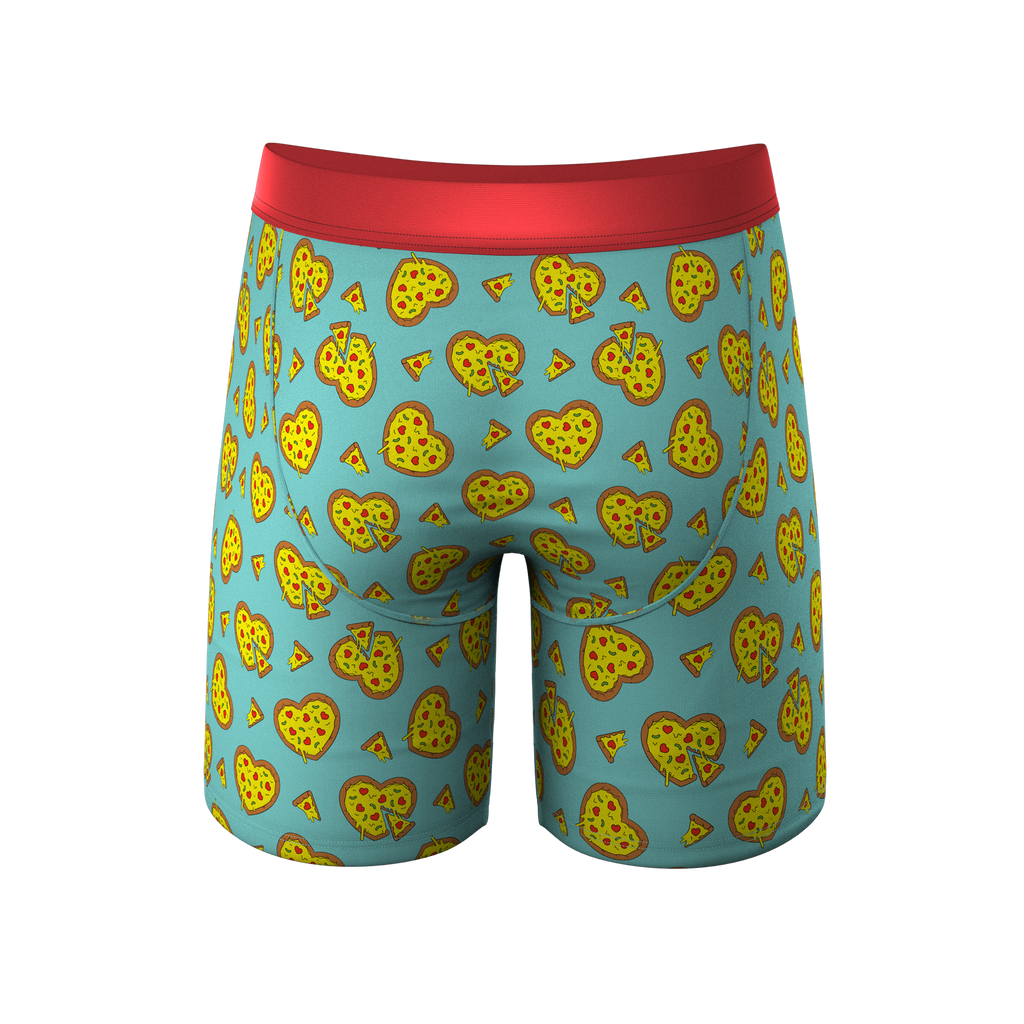 The Deep Dish | Pizza Hearts Ball Hammock® Boxer - Long Leg - Shinesty