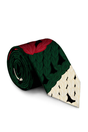 Dapper Doily Quilted Print Christmas Tie