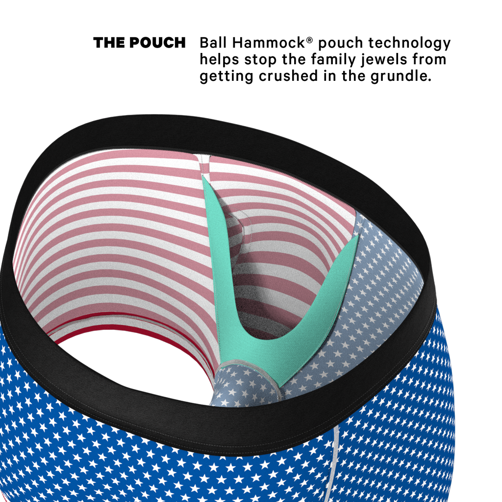 The Ellis Island | USA Flag Ball Hammock® Pouch Trunk Underwear - Shinesty