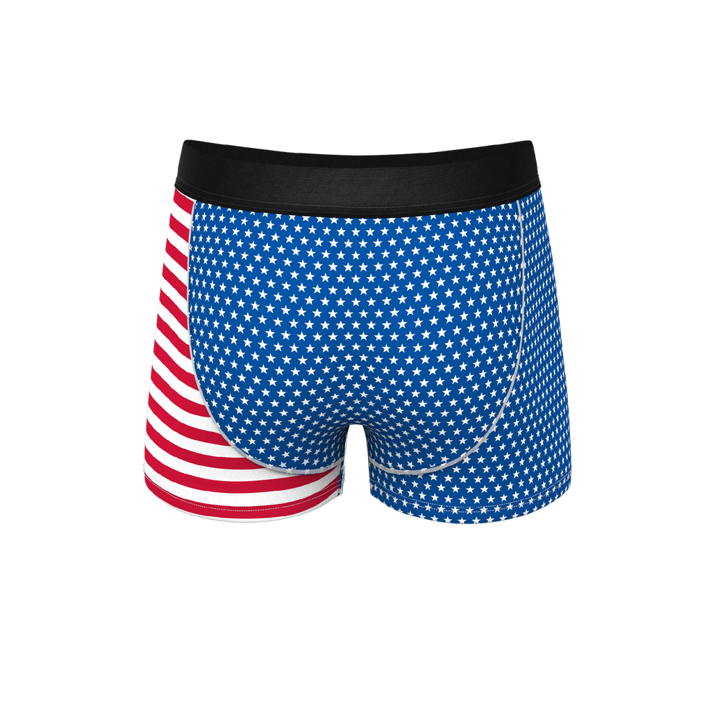 The Ellis Island | USA Flag Ball Hammock® Pouch Trunk Underwear - Shinesty
