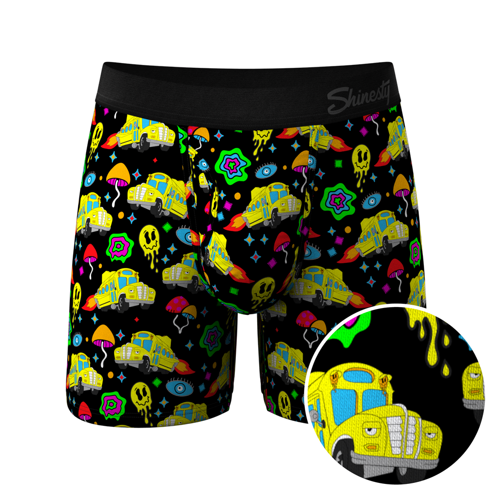 The Field Trip | School Bus Ball Hammock® Pouch Underwear With Fly - Shinesty