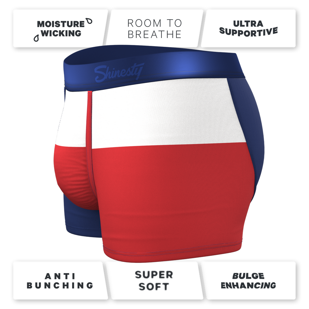 The First Rodeo | Texas Flag Ball Hammock® Pouch Trunk Underwear - Shinesty