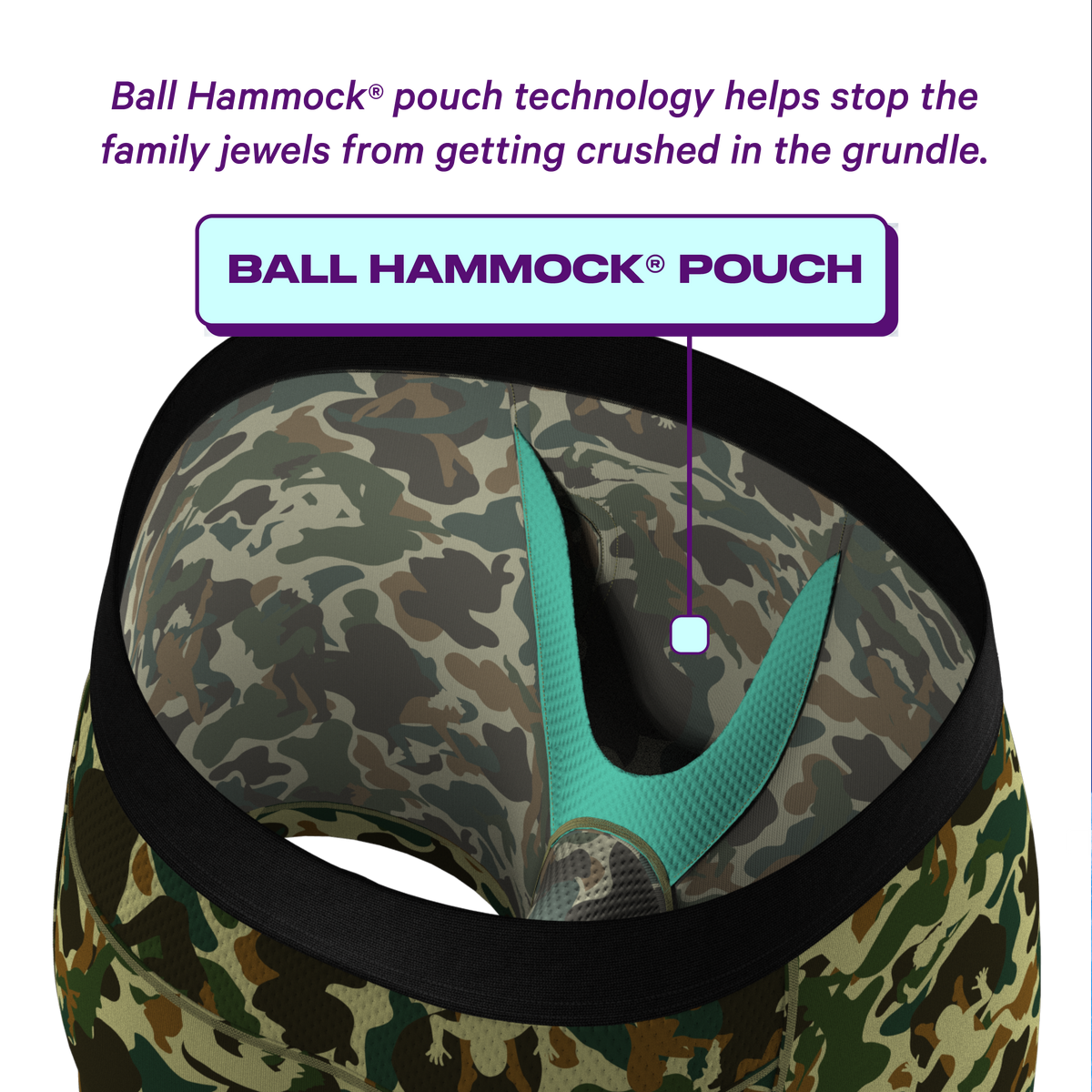 The Forni Camo | Camouflage paradICE™ Cooling Ball Hammock® Underwear - Shinesty