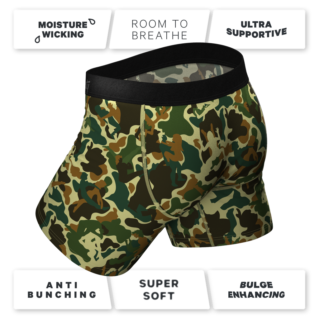 The Forni Camo | Camouflage Ball Hammock® Boxer Briefs With Fly - Shinesty