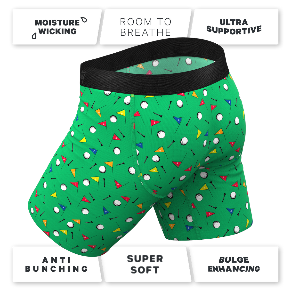 The Front Nine | Golf Ball Ball Hammock® Boxer - Long Leg - Shinesty