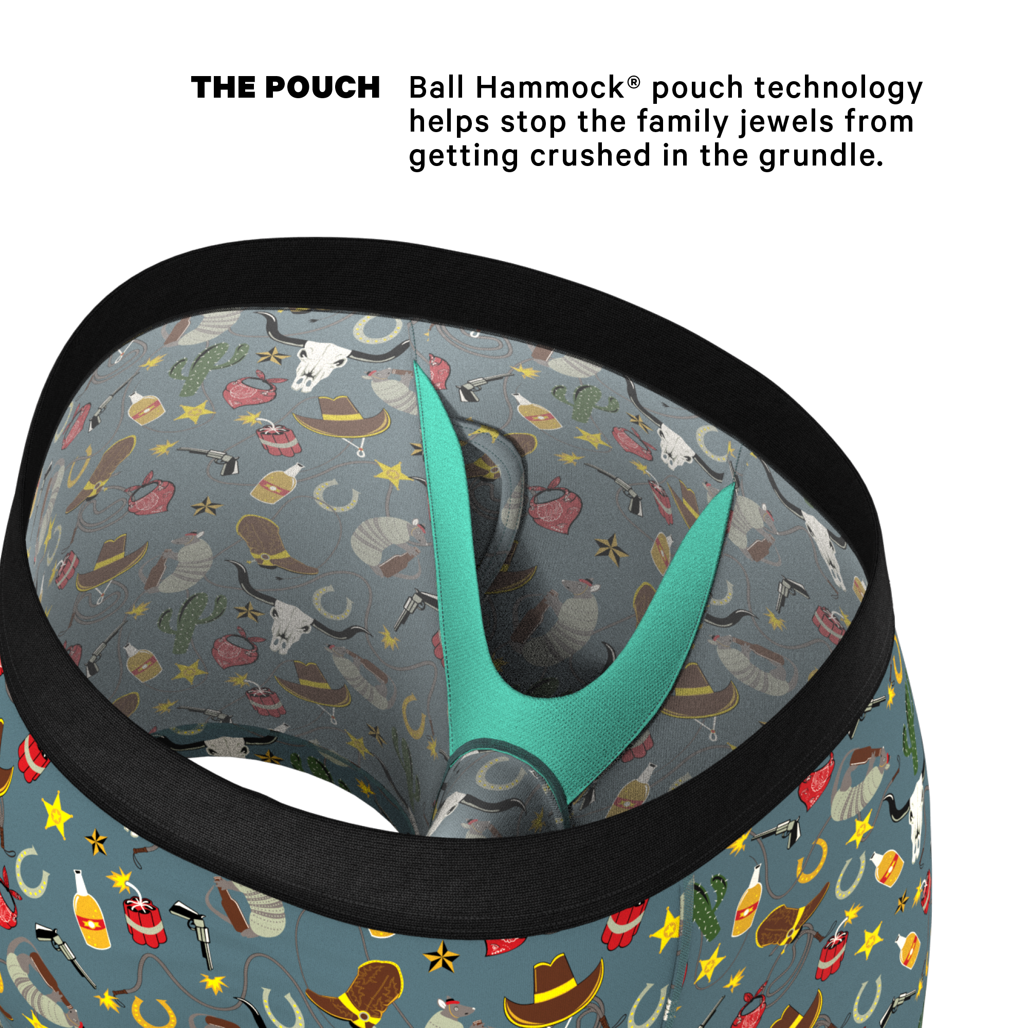 The Giddy Up | Sheriff Badge Ball Hammock® Pouch Underwear With Fly - Shinesty