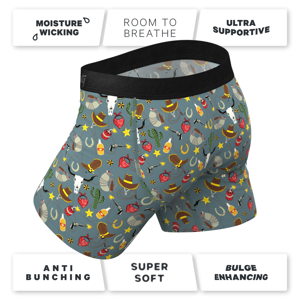 The Giddy Up | Sheriff Badge Ball Hammock® Pouch Underwear With Fly - Shinesty