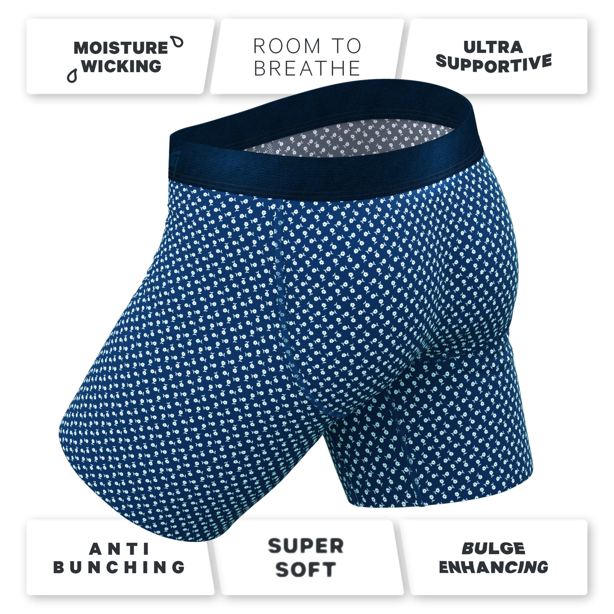 The Good Old Daisies | Flower Ball Hammock® Boxer - Long Leg - Shinesty