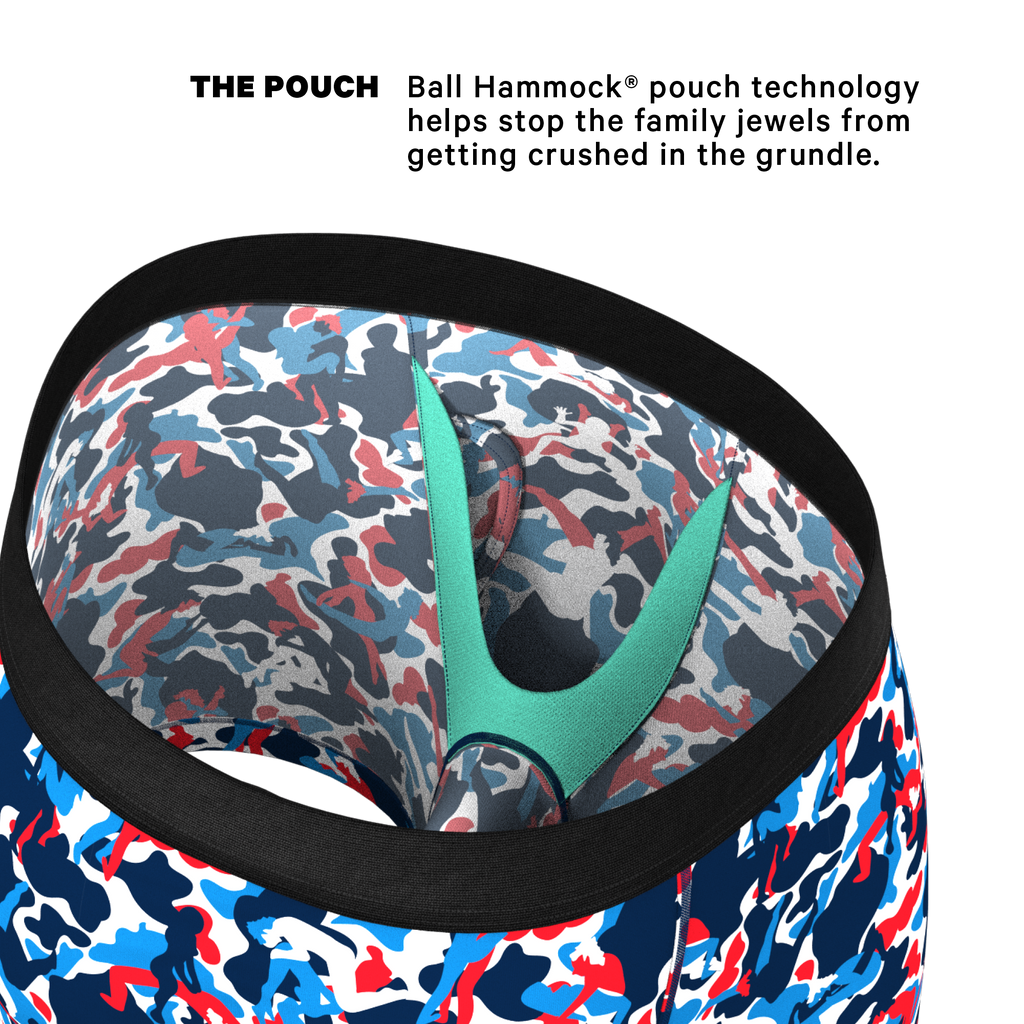 The Grand Finale | USA Camouflage Ball Hammock® Pouch Underwear With Fly - Shinesty