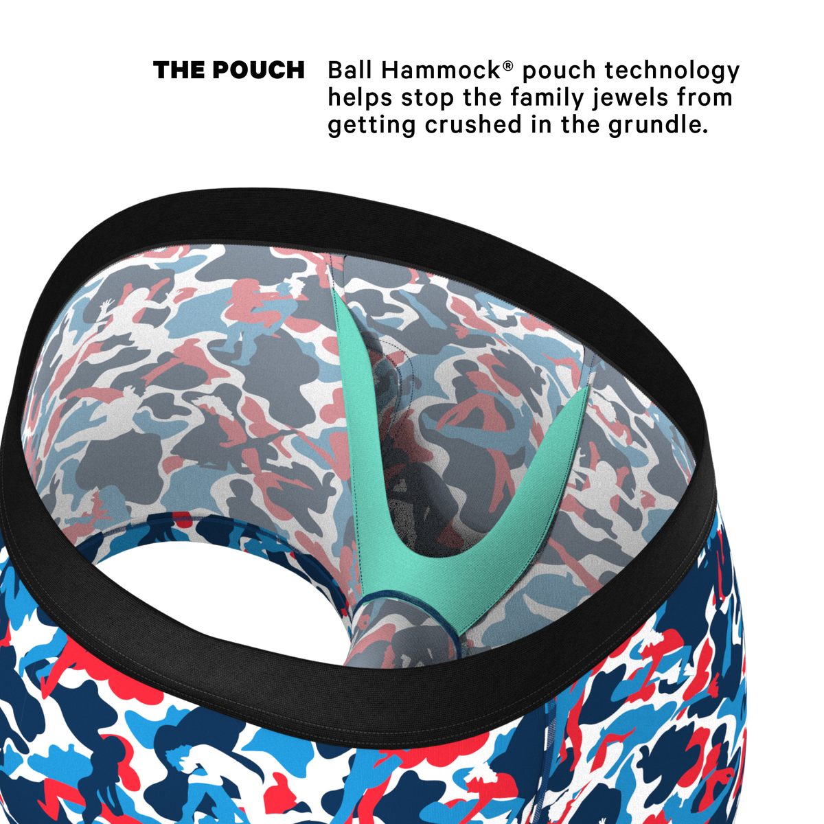 The Grand Finale | USA Camouflage Ball Hammock® Pouch Trunk Underwear - Shinesty