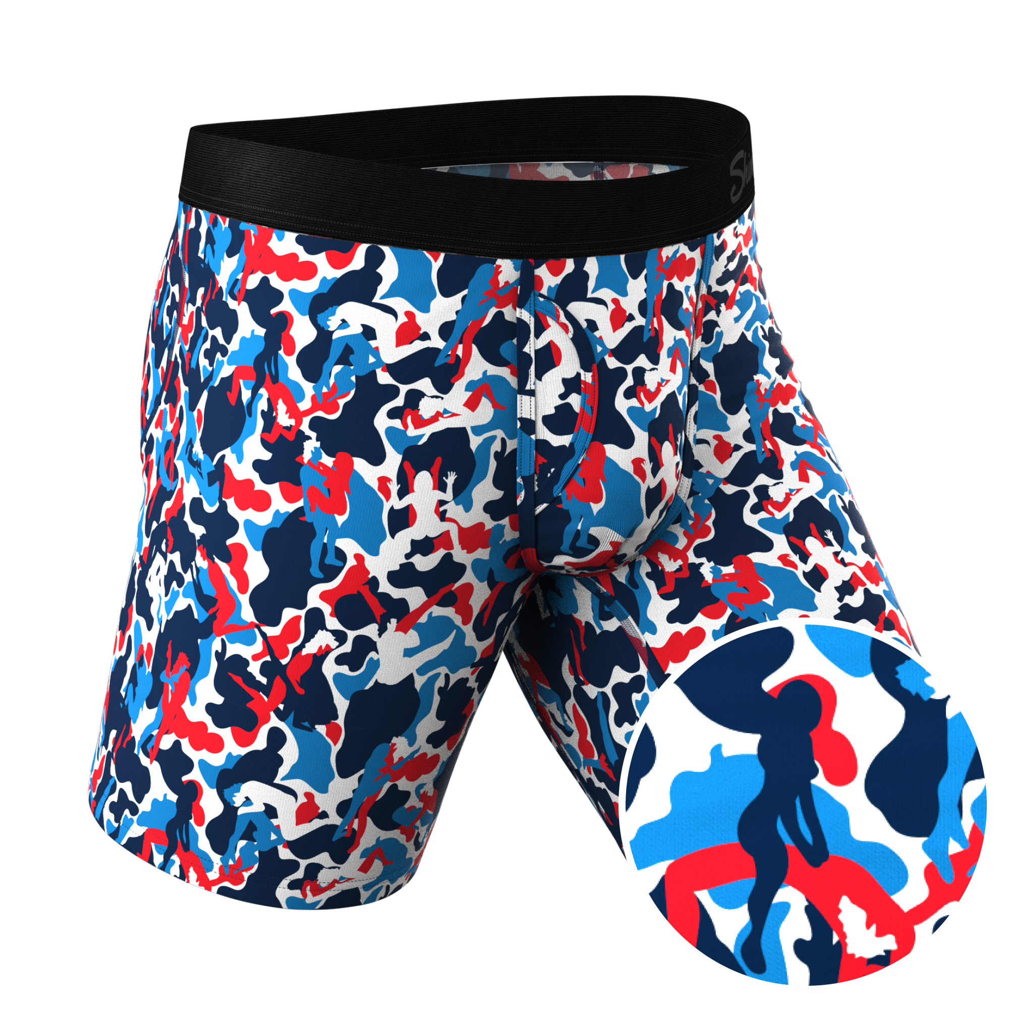The Grand Finale | USA Camouflage Ball Hammock® Boxer - Long Leg - Shinesty