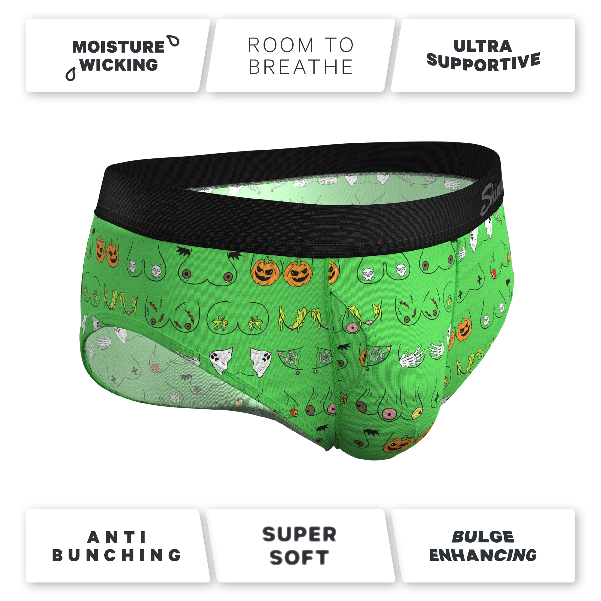 The Haunted Honkers | Halloween Bust Ball Hammock® Pouch Underwear Briefs - Shinesty