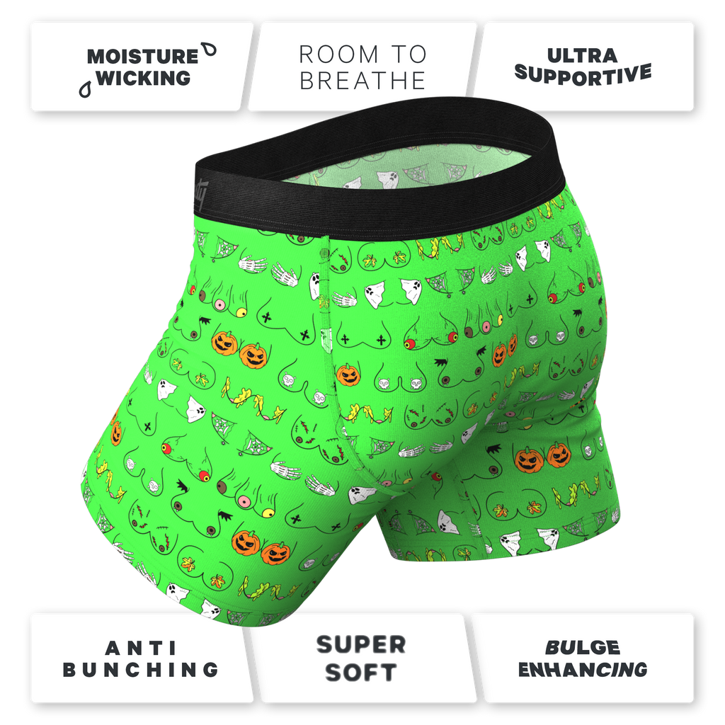 The Haunted Honkers | Halloween Bust Ball Hammock® Pouch Underwear With Fly - Shinesty