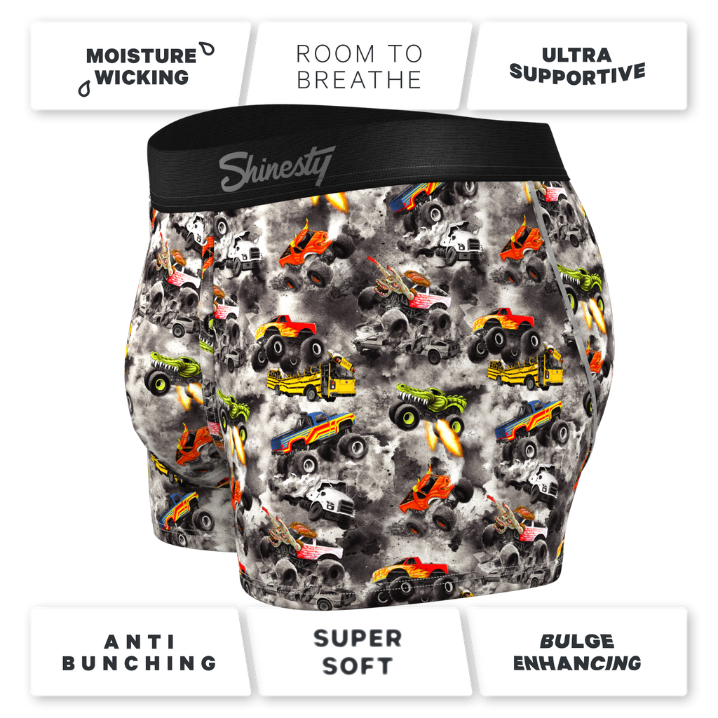 The Here Be Monsters | Monster Truck Ball Hammock® Pouch Trunks Underwear - Shinesty
