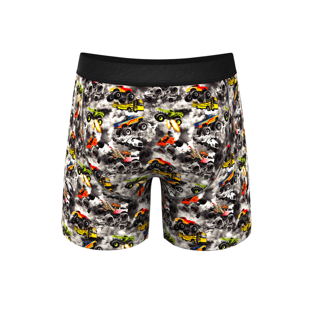 The Here Be Monsters | Monster Truck Ball Hammock® Pouch Underwear With Fly - Shinesty