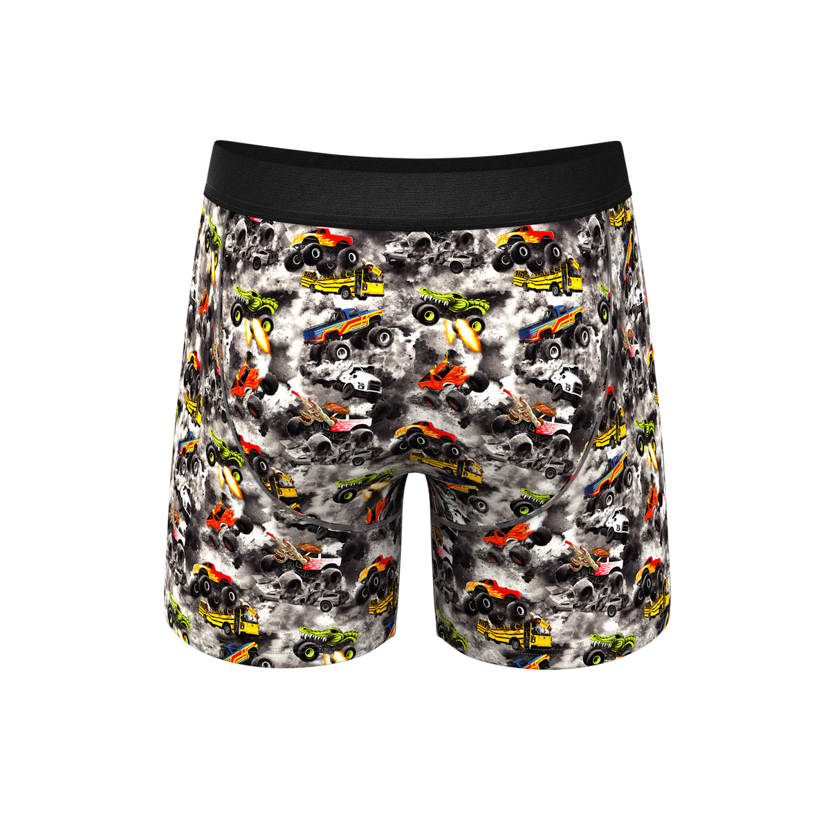 The Here Be Monsters | Monster Truck Ball Hammock® Pouch Underwear With Fly - Shinesty