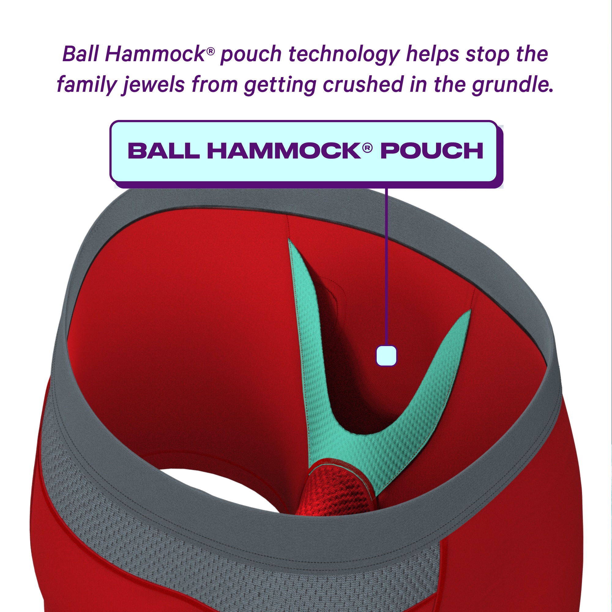 The High Caliber | Red paradICE™ Cooling Ball Hammock® Pouch Underwear - Shinesty