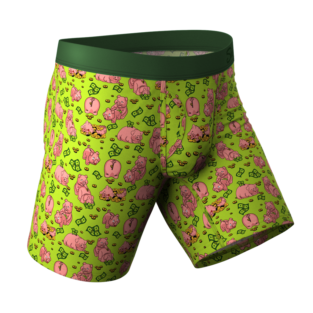 The Hog Heaven | Piggy Bank Ball Hammock® Boxer - Long Leg - Shinesty