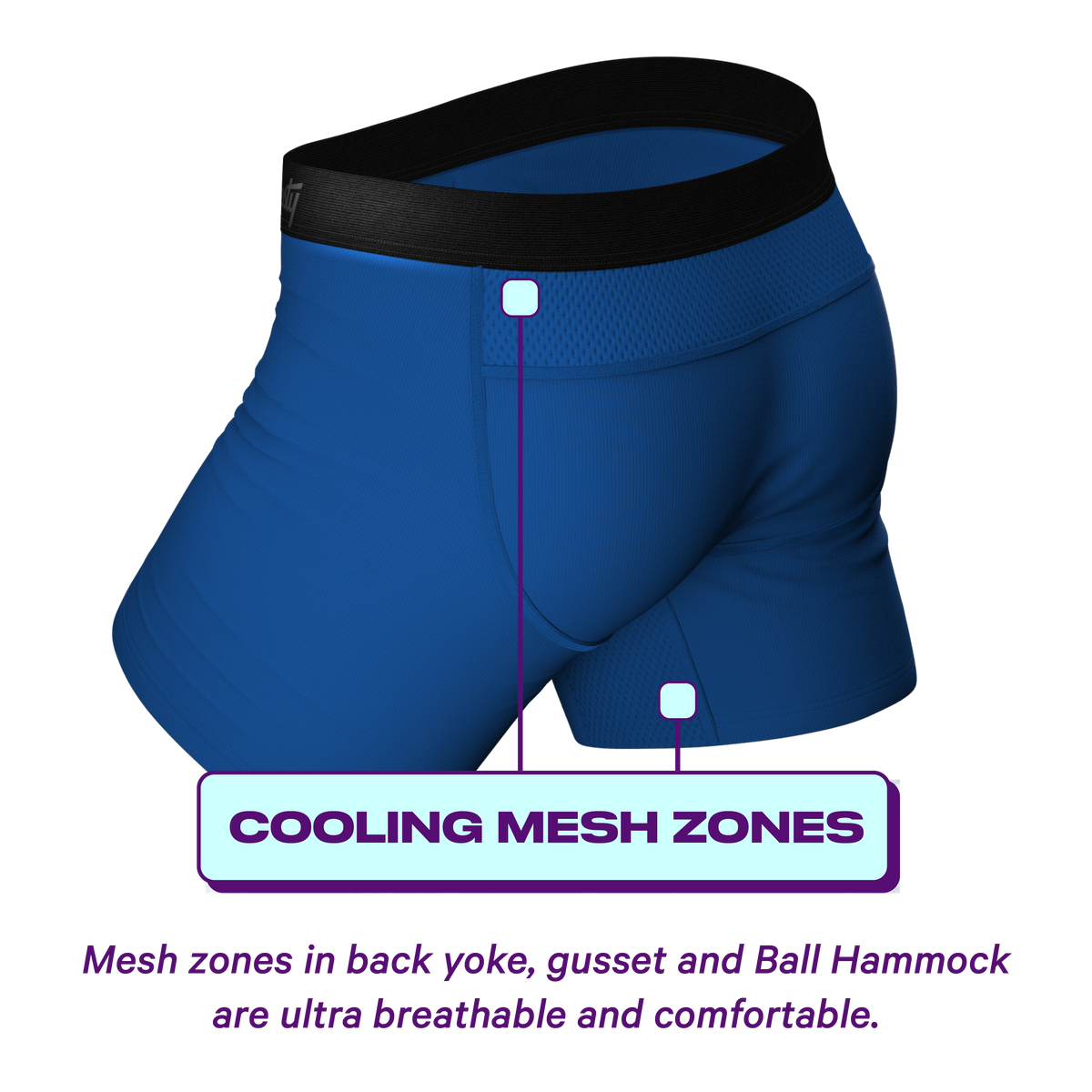 The Hurricane | Blue paradICE™ Cooling Ball Hammock® Underwear - Shinesty