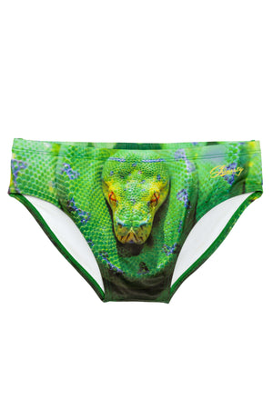 Corwins Constrictor Snake Print Swim Brief