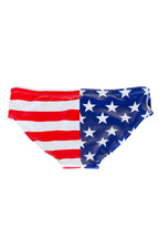 The Unsurpassed Summer Ass | American Flag Swim Brief - Shinesty
