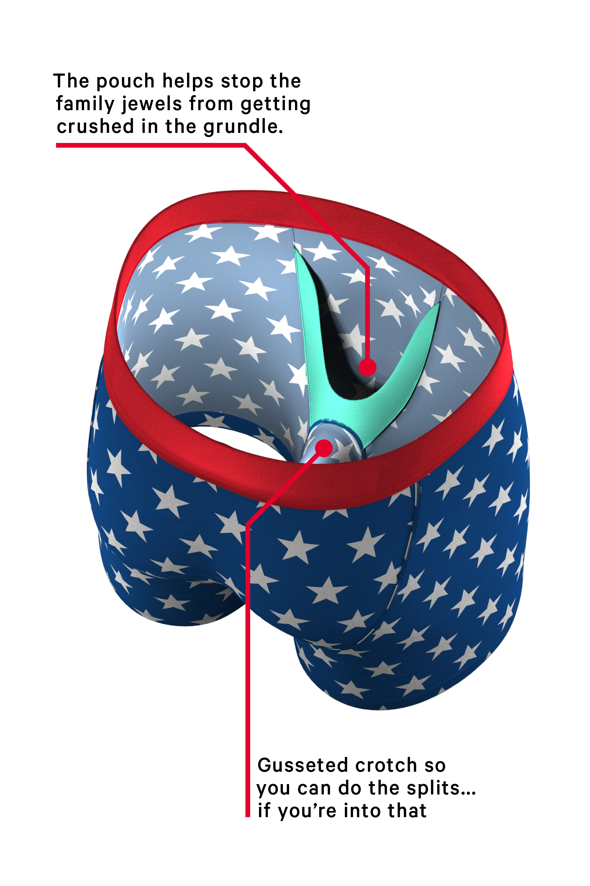 The Inferno | Torch and Flag Ball Hammock® Pouch Underwear - Shinesty