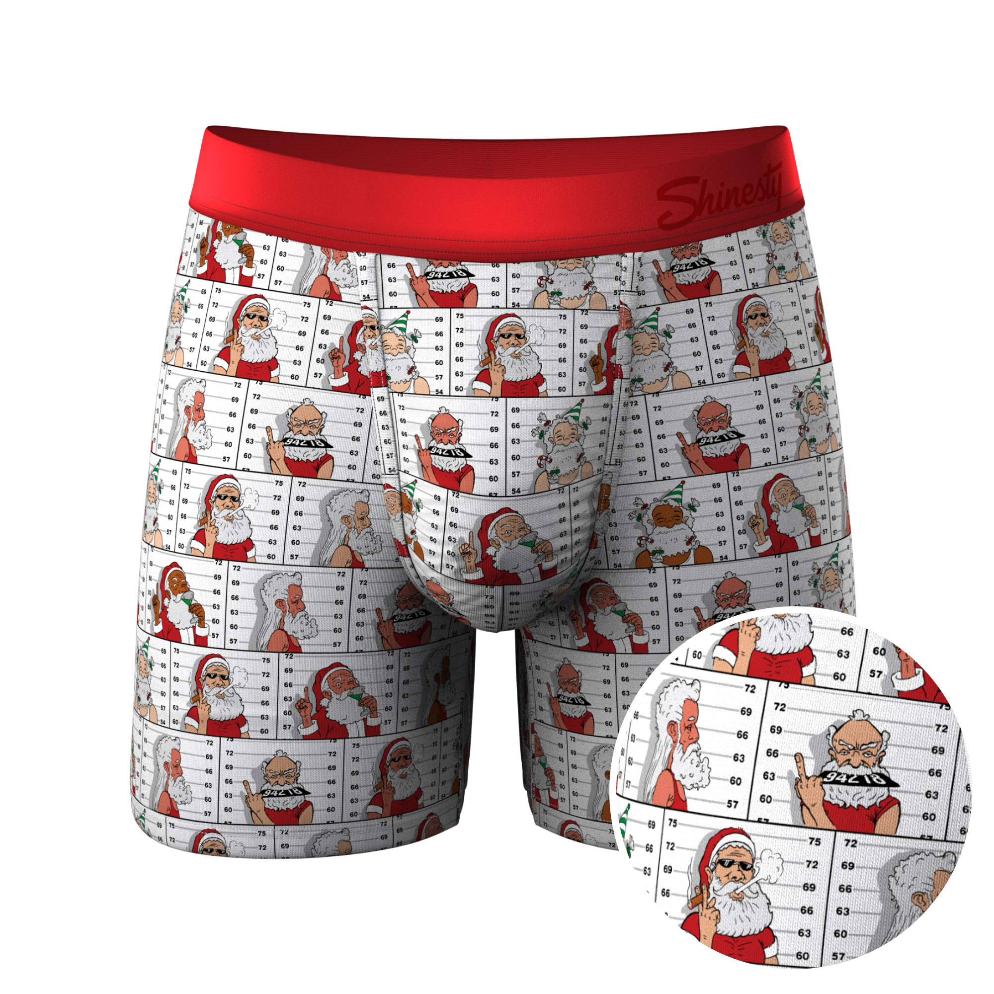 The Jailbird | Mugshot Santa Ball Hammock® Pouch Underwear - Shinesty