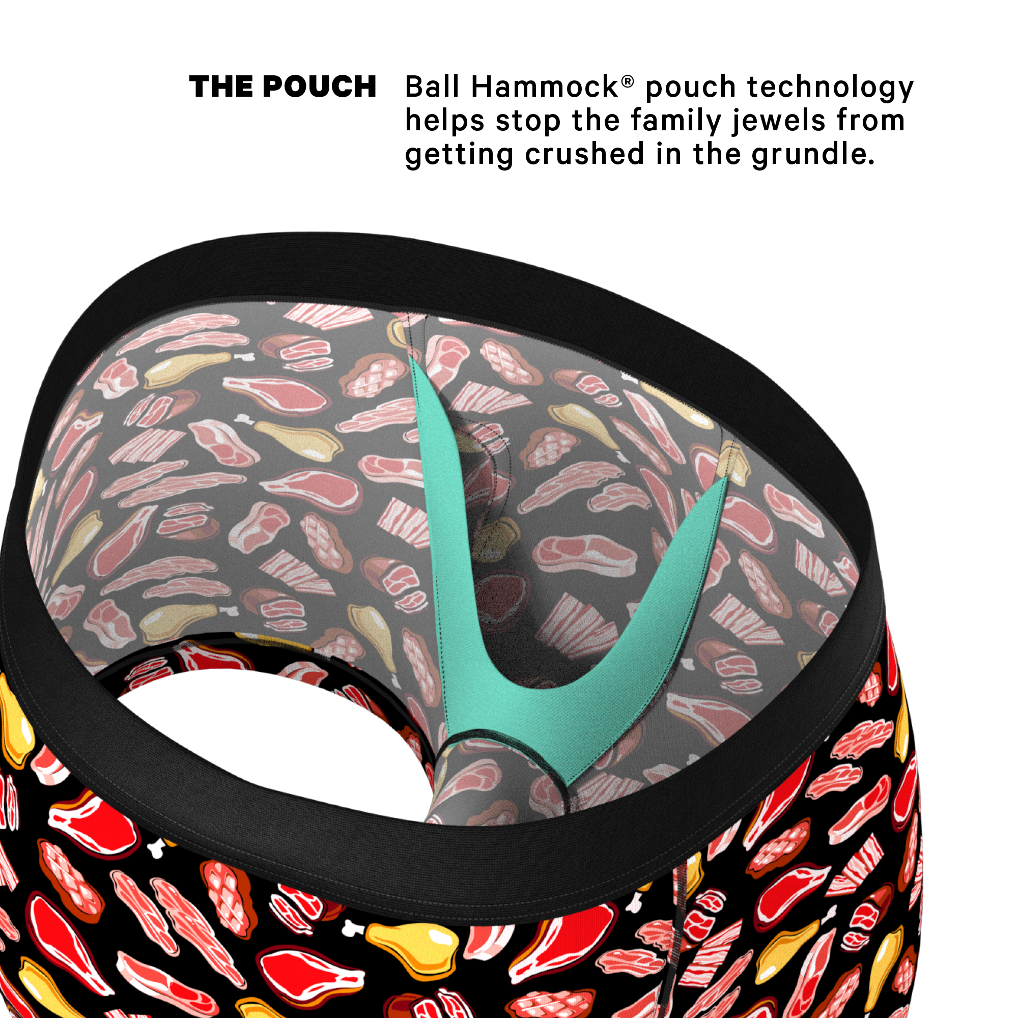 The Juicy Loins | Meat Ball Hammock® Pouch Trunk Underwear - Shinesty