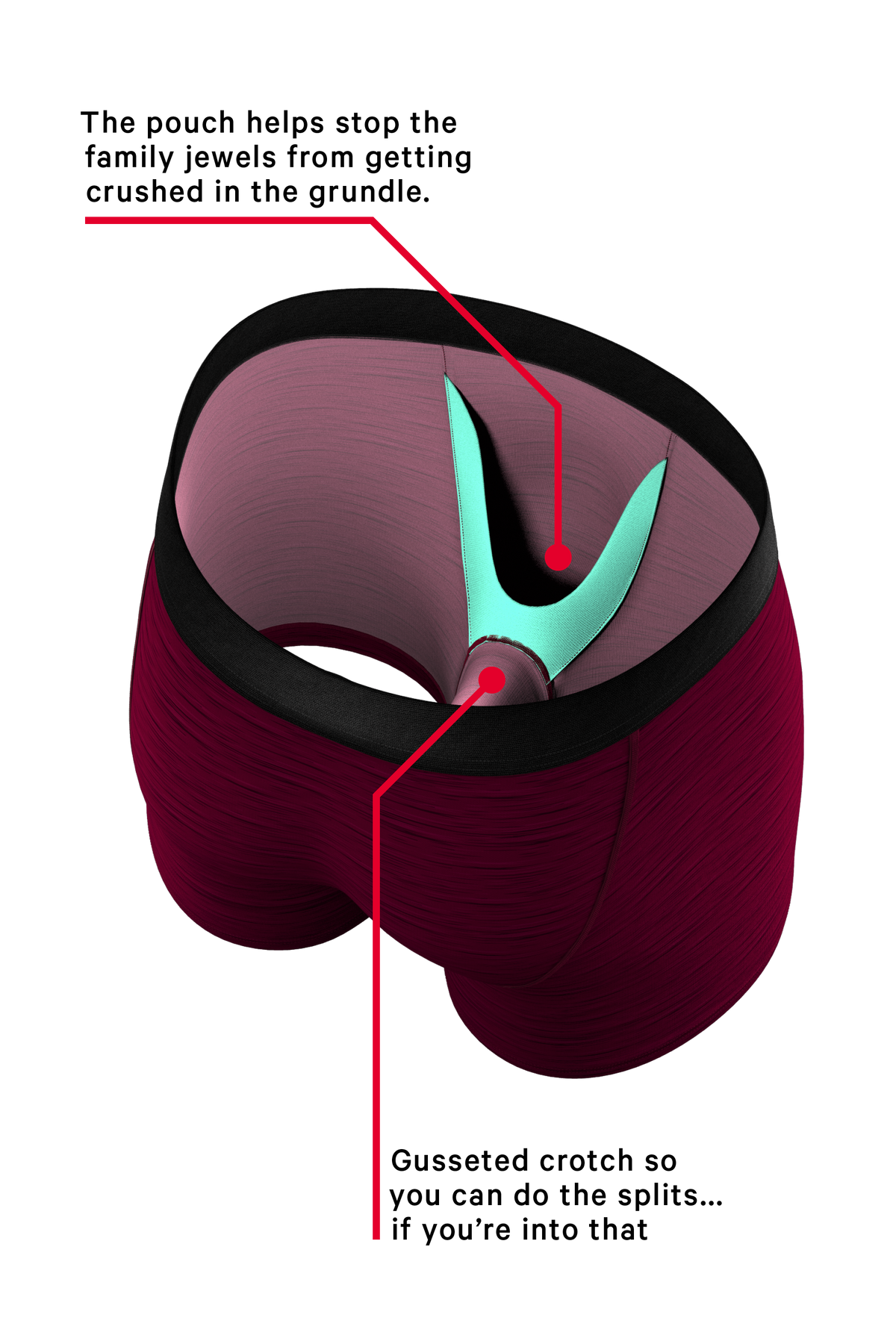 The Mars Landing | Red Space Dye Ball Hammock® Boxer Briefs - Shinesty