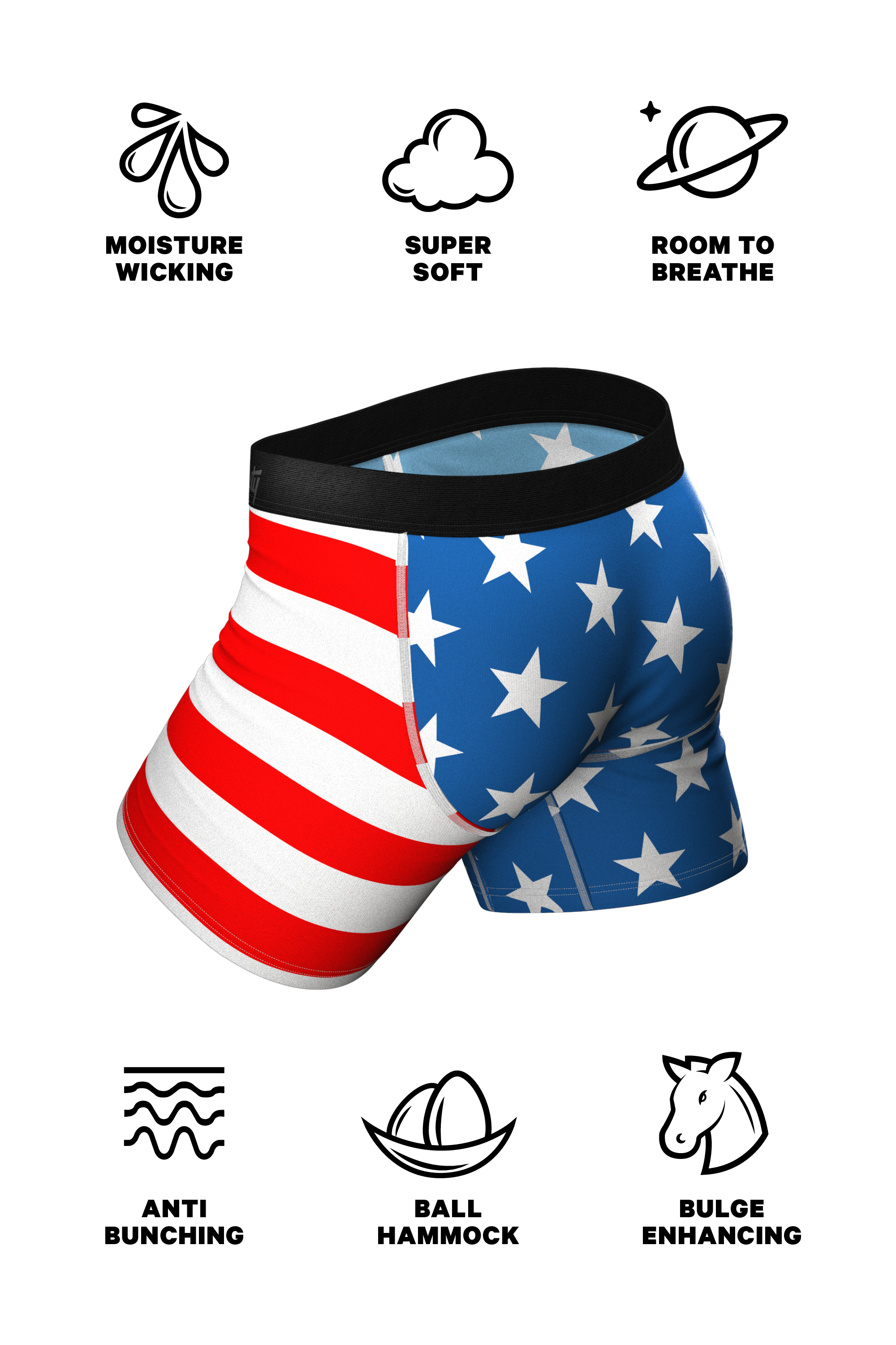 The Stars & Stripes | American Flag Ball Hammock® Boxer and Cheeky Underwear Pack - Shinesty