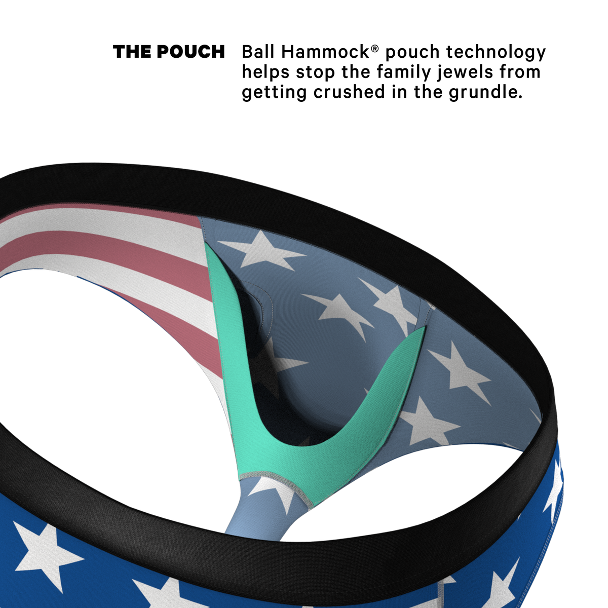 The Mascot | American Flag Ball Hammock® Pouch Underwear Briefs - Shinesty