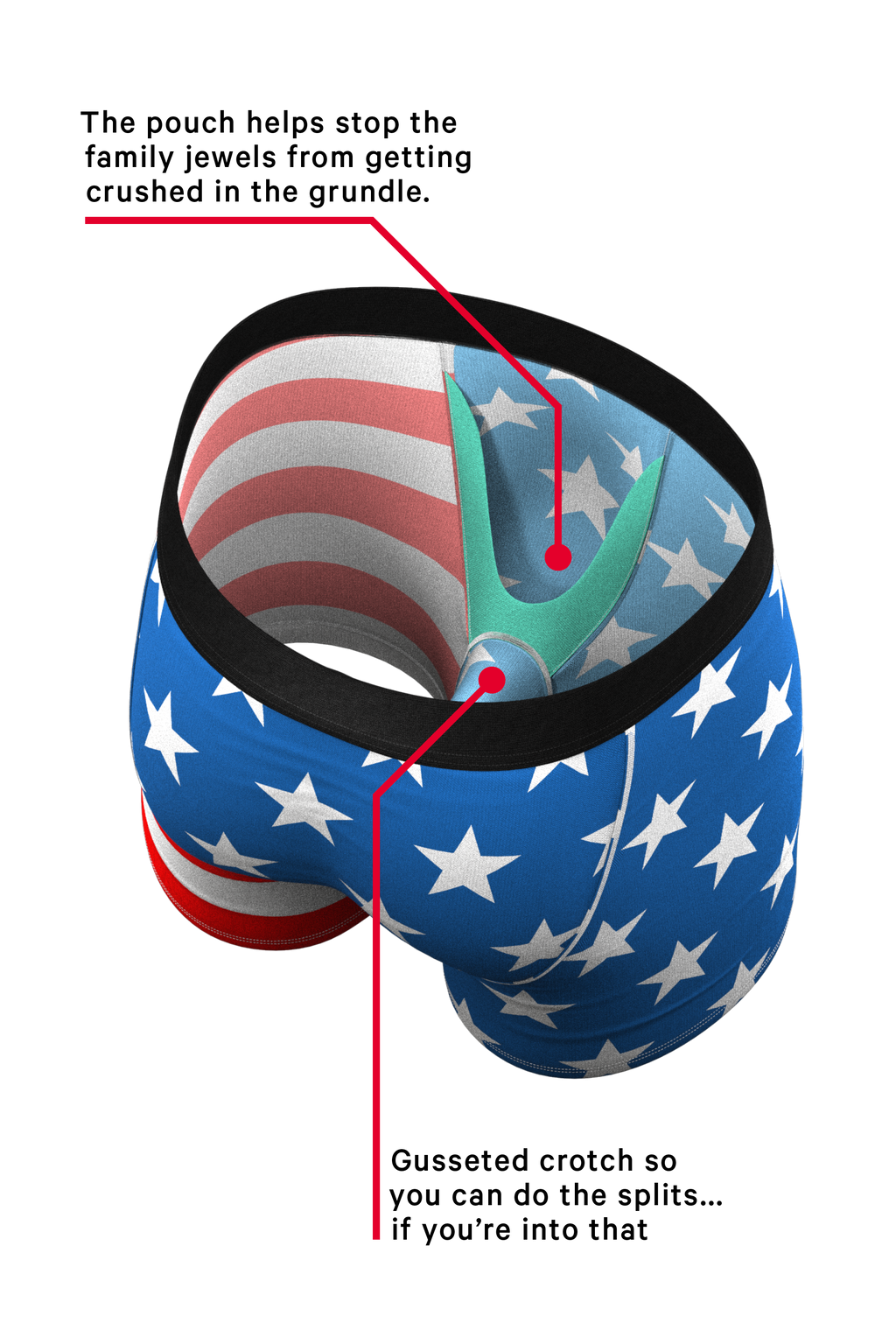 Let Freedom Ring | The Mascot Cheeky Undies, Bralette and Ball Hammock® Boxer Pack - Shinesty