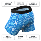 The Melt In Your Mouth | Glow In The Dark Naughty Snowflakes Ball Hammock® Pouch Underwear - Shinesty