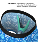 The Melt In Your Mouth | Glow in the Dark Naughty Snowflakes Ball Hammock® Pouch Underwear With Fly - Shinesty