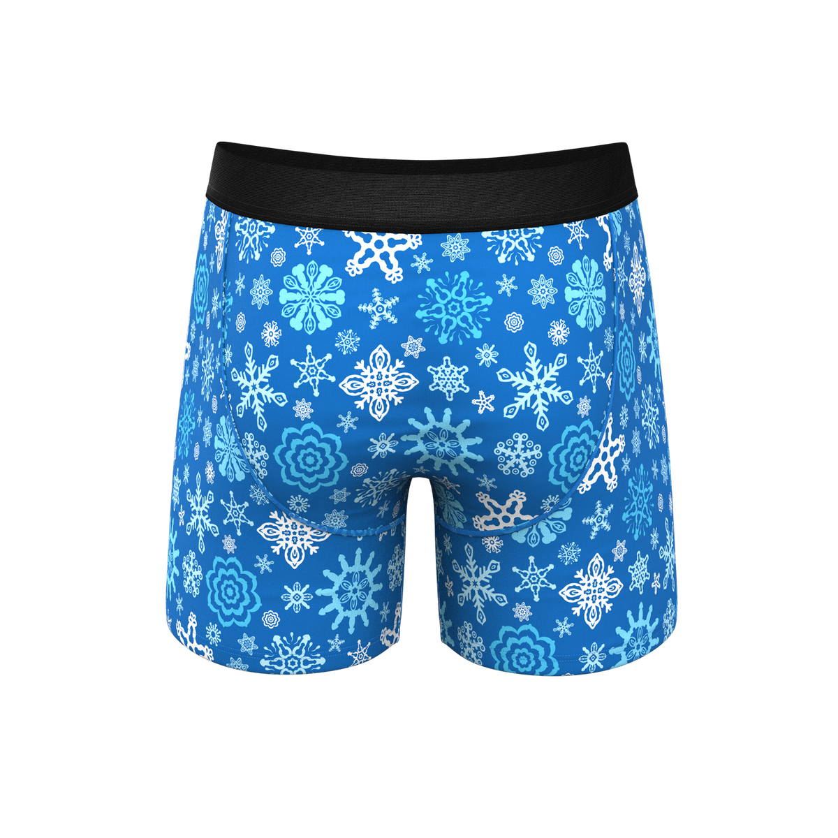 The Melt In Your Mouth | Glow in the Dark Naughty Snowflakes Ball Hammock® Pouch Underwear With Fly - Shinesty