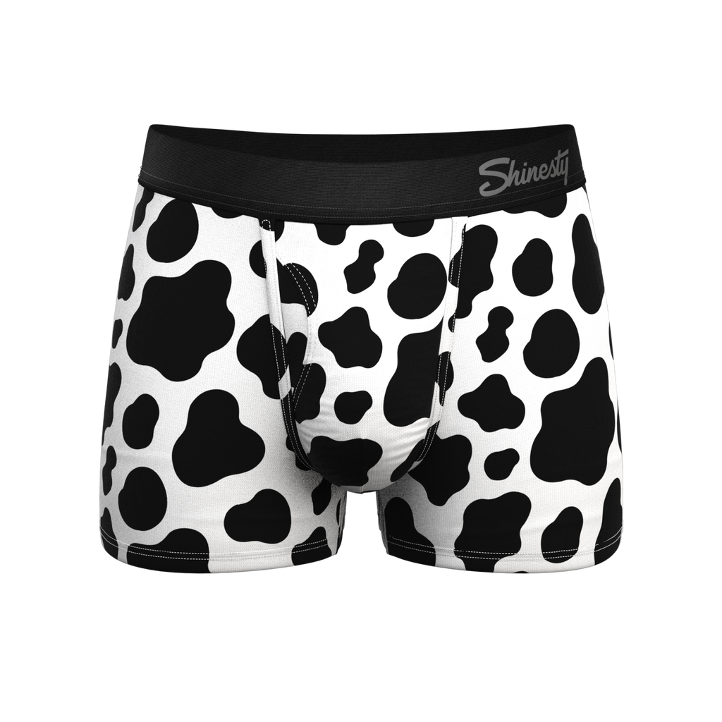 The Milk Me | Cow Print Ball Hammock® Pouch Trunk Underwear - Shinesty