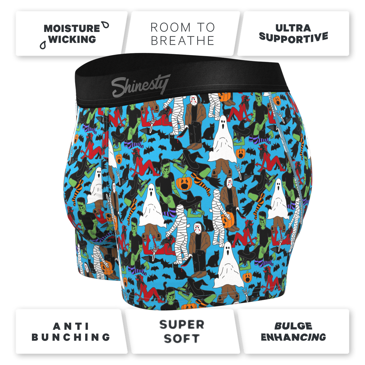 The Monster Smash | Halloween Characters Ball Hammock® Pouch Trunks Underwear - Shinesty