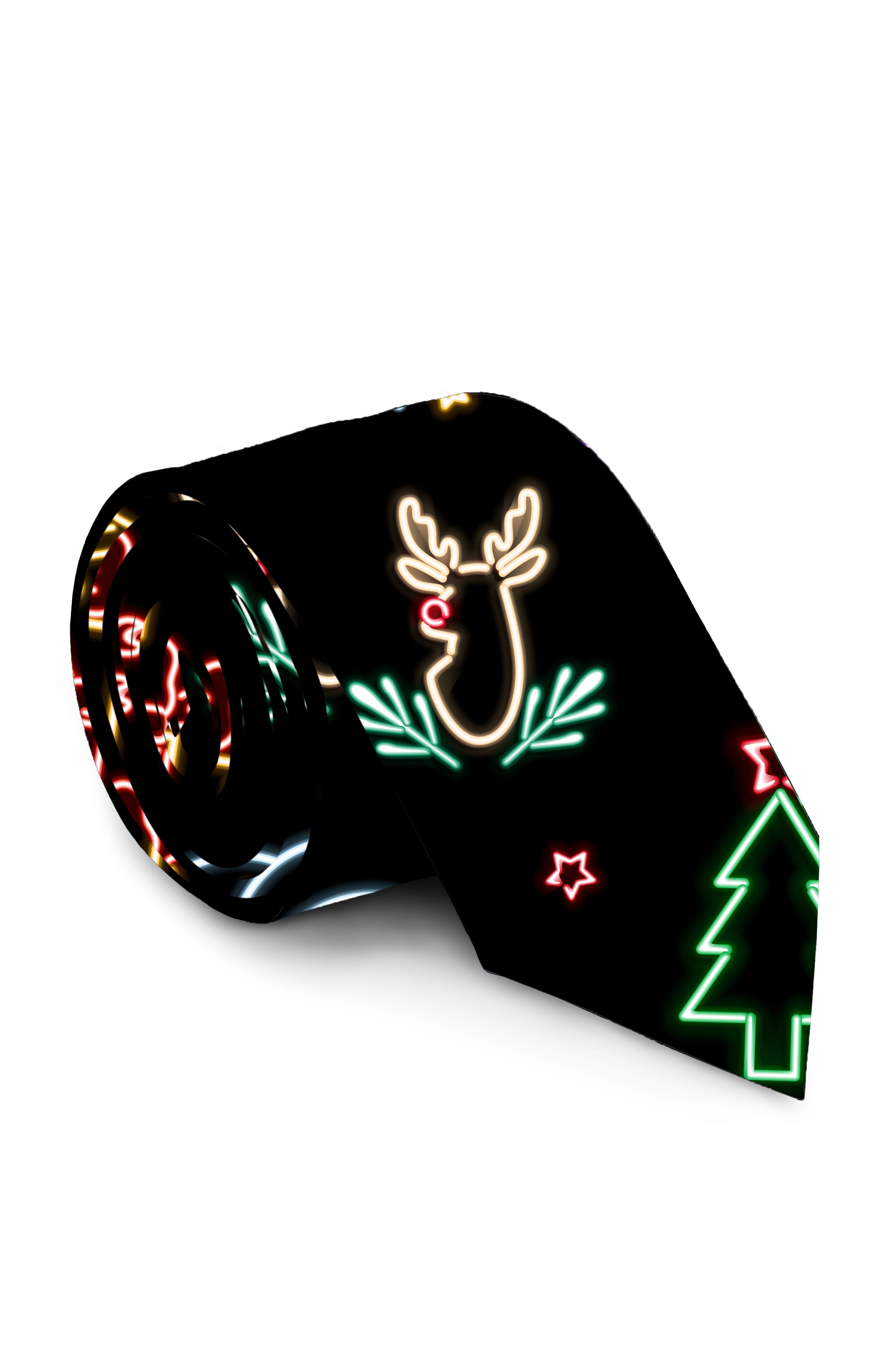 The Naughty Neon Noel | Neon Lights Christmas Tie - Shinesty