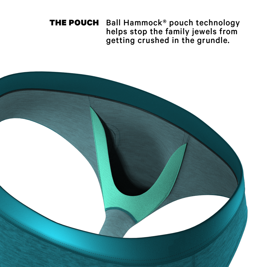 The Nerves of Teal | Teal Heather Ball Hammock® Pouch Underwear Briefs - Shinesty