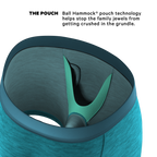 The Nerves of Teal | Teal Heather Ball Hammock® Pouch Underwear With Fly - Shinesty