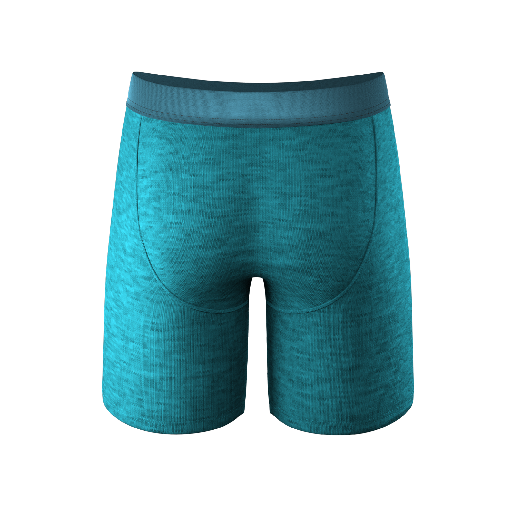 The Nerves of Teal | Teal Heather Ball Hammock® Boxer - Long Leg - Shinesty