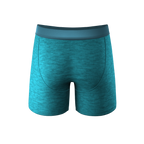 The Nerves of Teal | Teal Heather Ball Hammock® Pouch Underwear With Fly - Shinesty