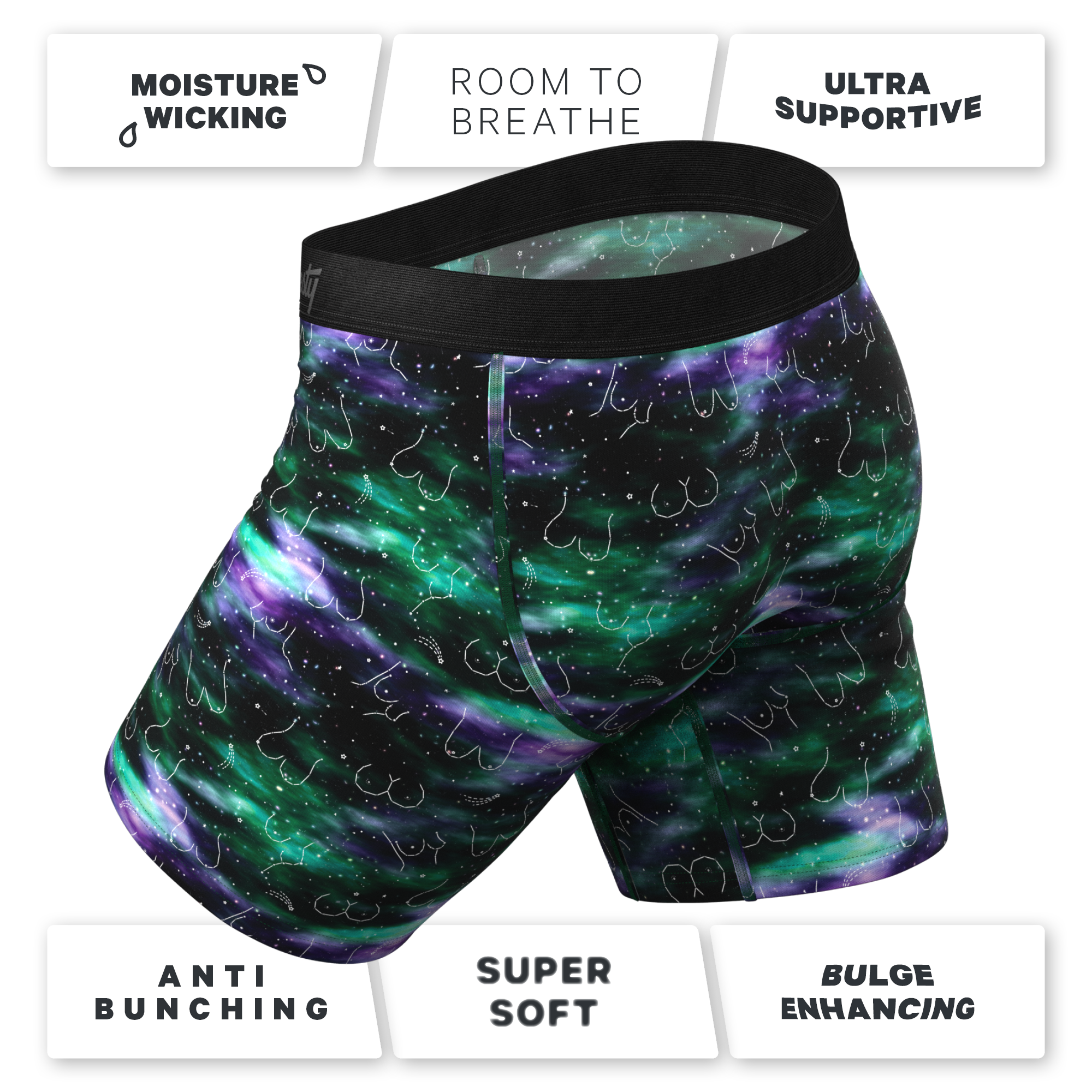 The Milky Way | Northern Lights Ball Hammock® Boxer - Long Leg - Shinesty