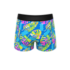 The Oahu Rendezvous | Tropical Leaves Ball Hammock® Pouch Trunks Underwear - Shinesty