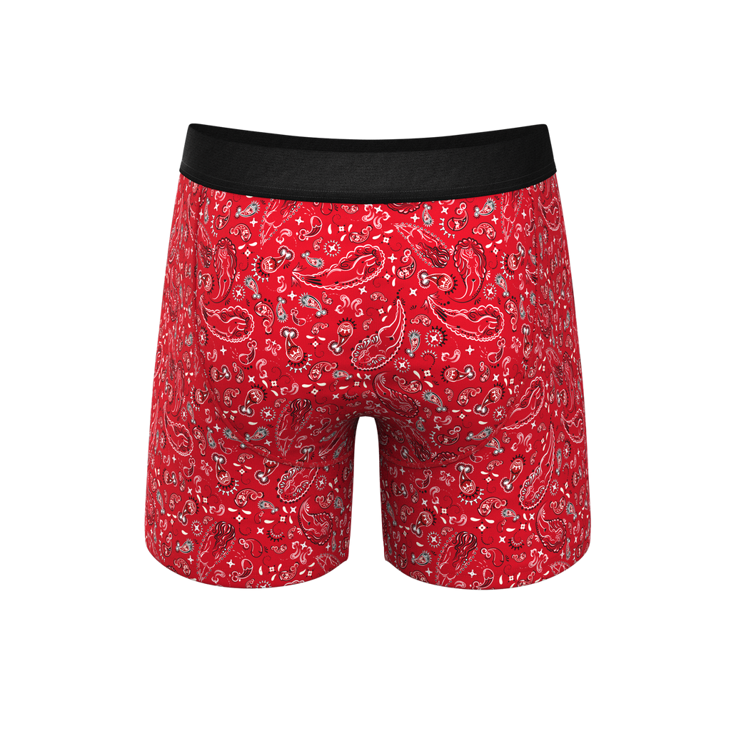 The Outlaw | Naughty Paisley Ball Hammock® Pouch Underwear With Fly - Shinesty