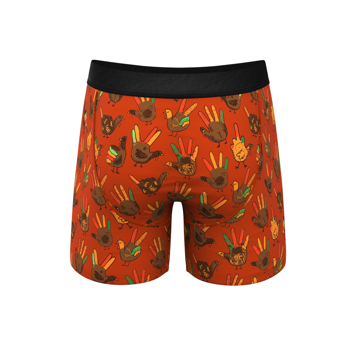 The Party Fowl | Thanksgiving Turkey Ball Hammock® Pouch Underwear With Fly - Shinesty